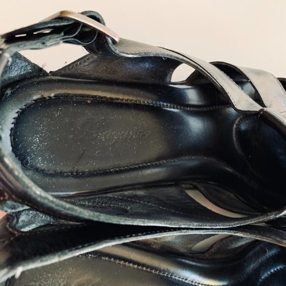 Bragano Hand Crafted Italian Black Closed Toe Buckle Sandal  Sz10.5 main image 10